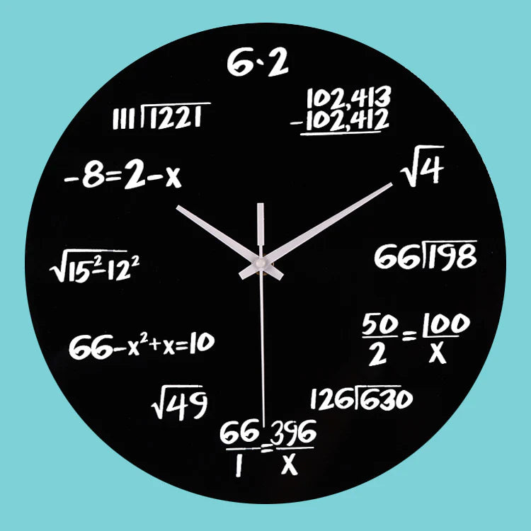 Mathematics Themed Silent Wall Clock – Stylish & Intellectual Design