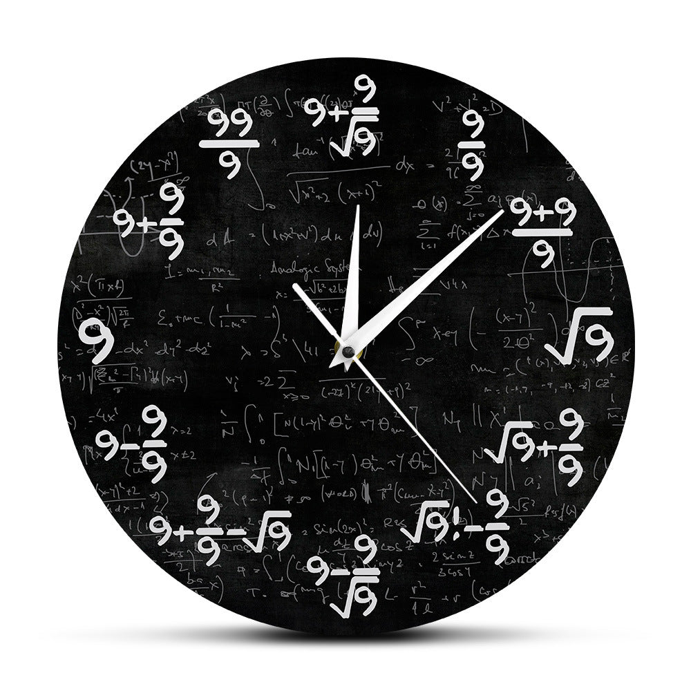 Wall Decor Clock Gift for Mathematician