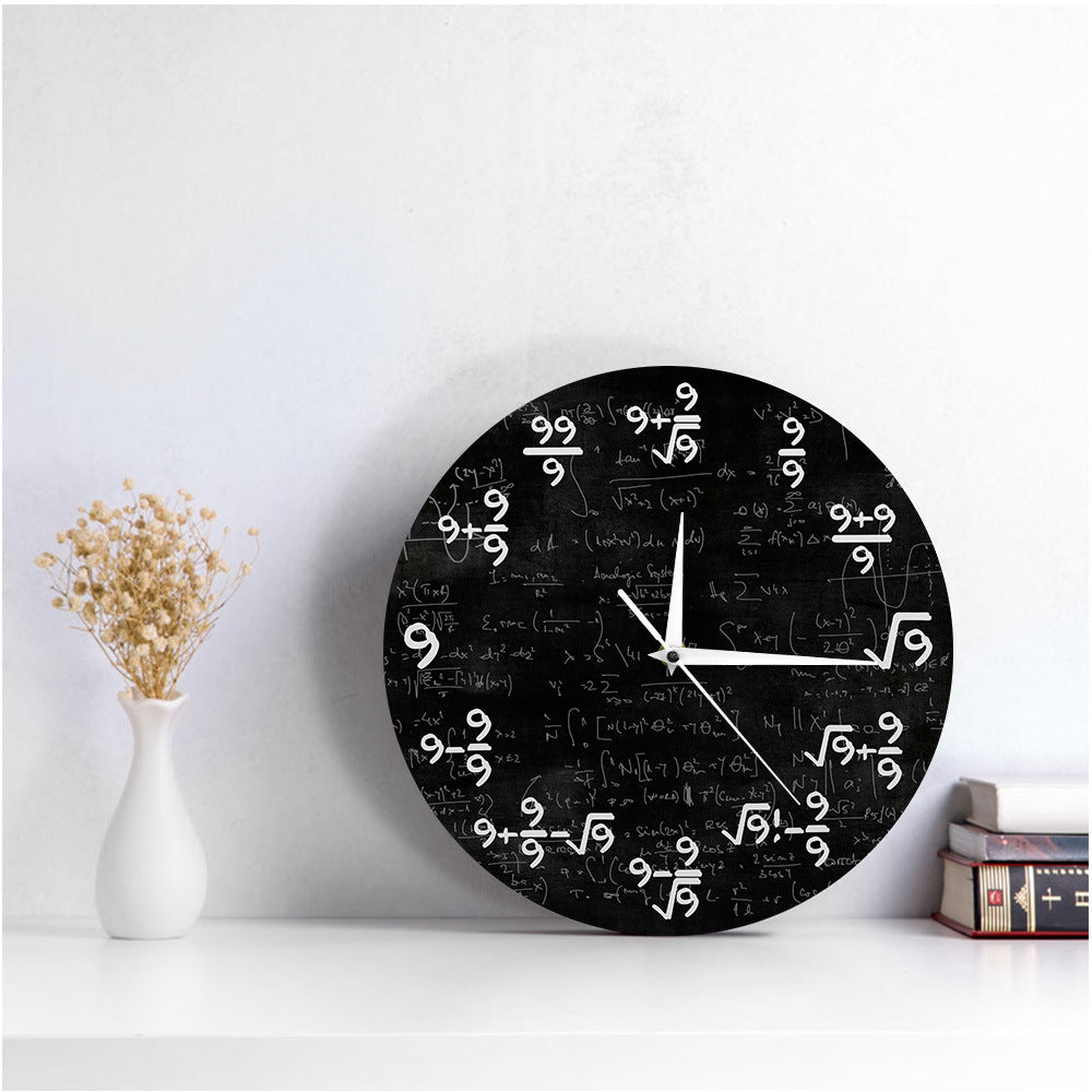 Wall Decor Clock Gift for Mathematician