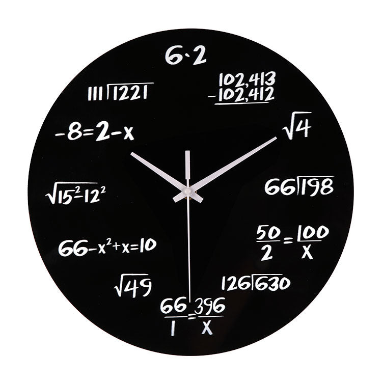 Mathematics Themed Silent Wall Clock – Stylish & Intellectual Design