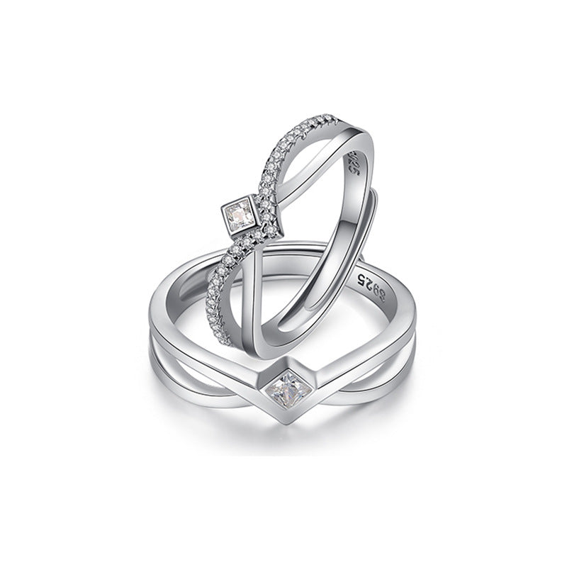 Custom Matching Sterling Silver Rings for Couples