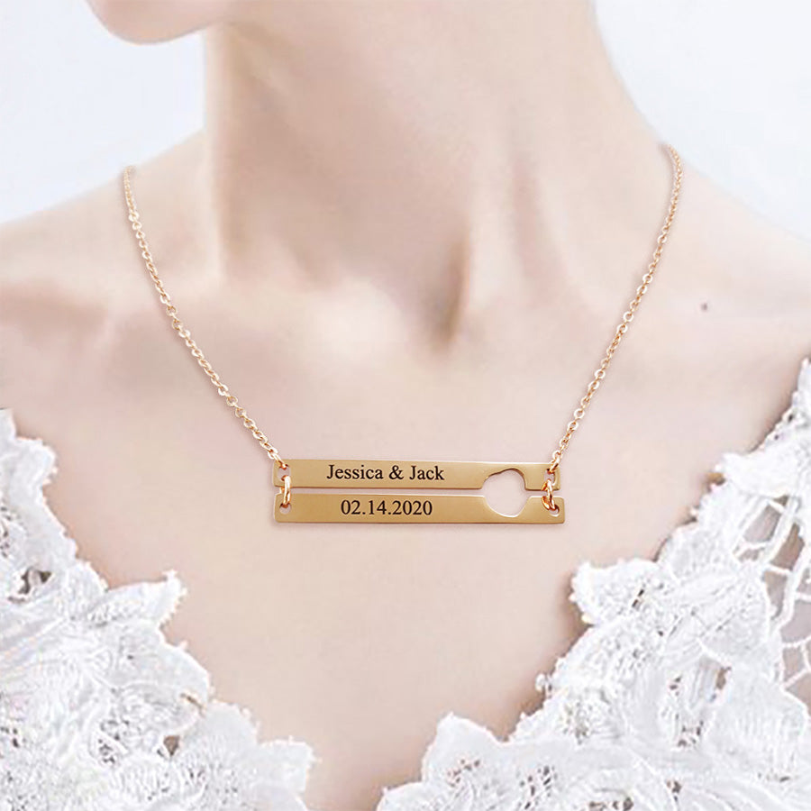 Personalized Name Engraved Necklace for Her