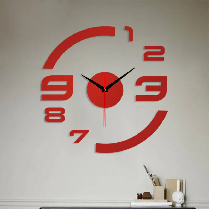 3D Sticker DIY Creative Wall Clock – Customize Your Modern Design