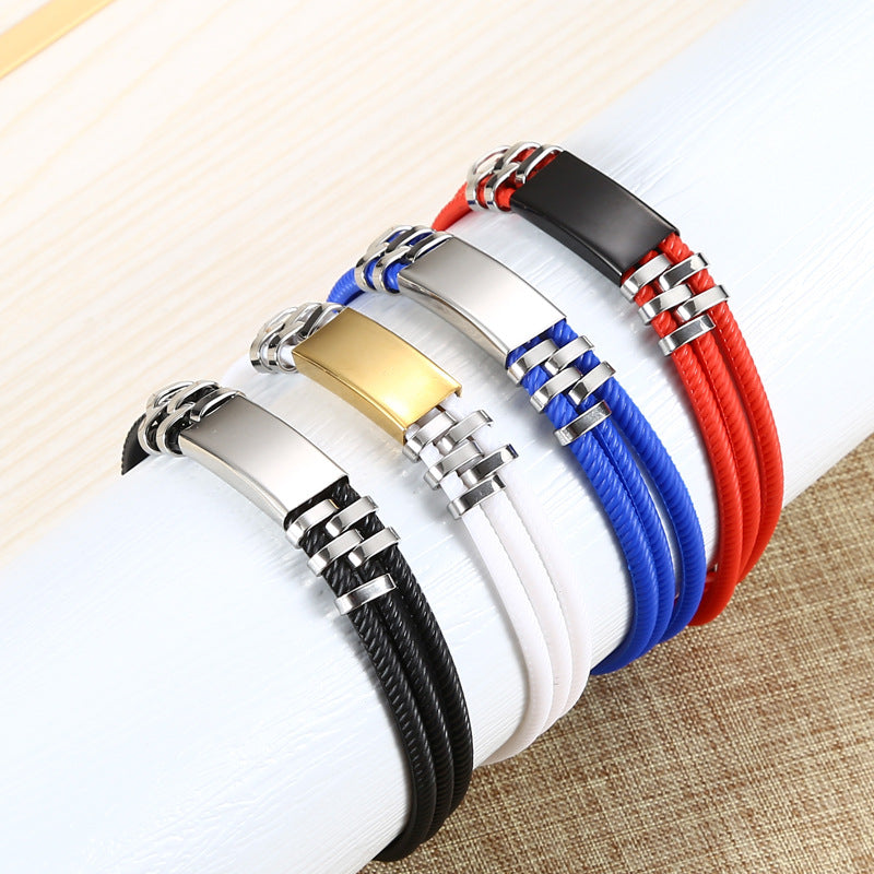 Personalized Mens Sports Bracelet