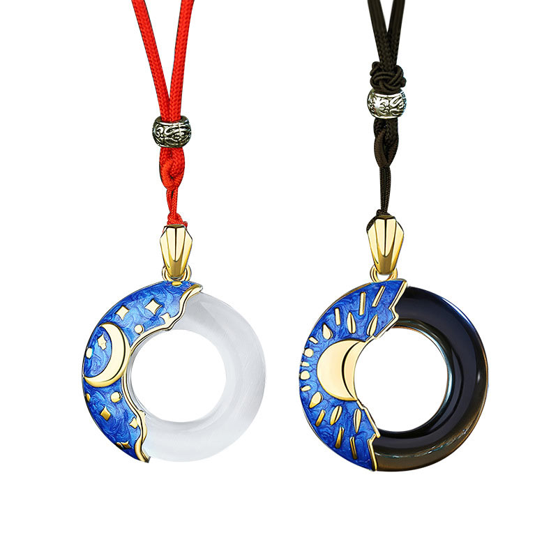 Sun and Moon Friendship Necklaces Set for 2