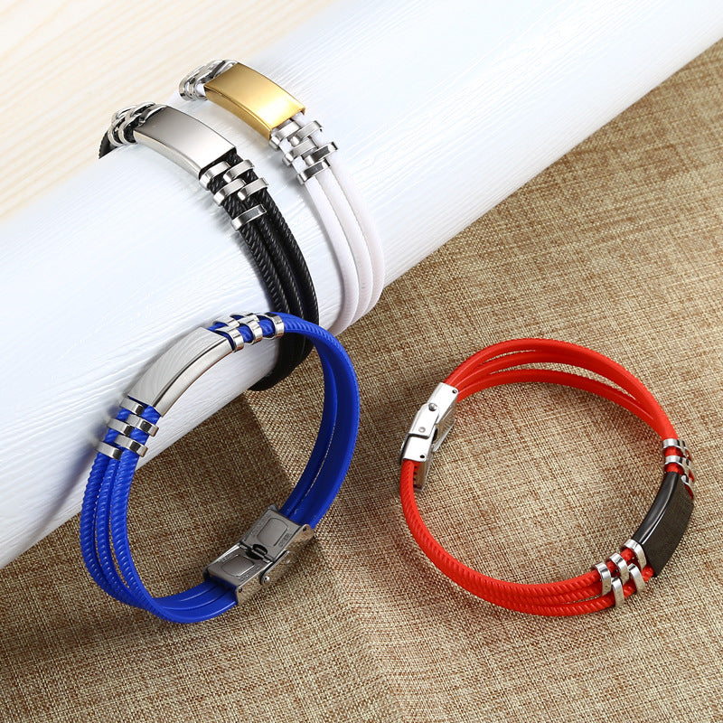 Personalized Mens Sports Bracelet