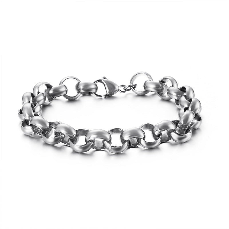 Mens Punk Style Steel Bracelet 23cm
