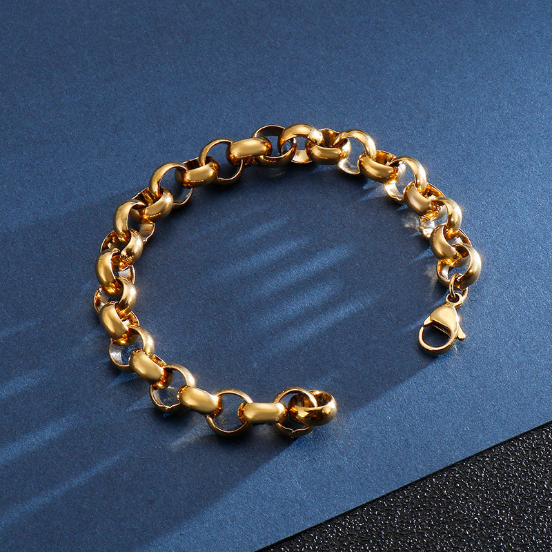 Mens Punk Style Steel Bracelet 23cm