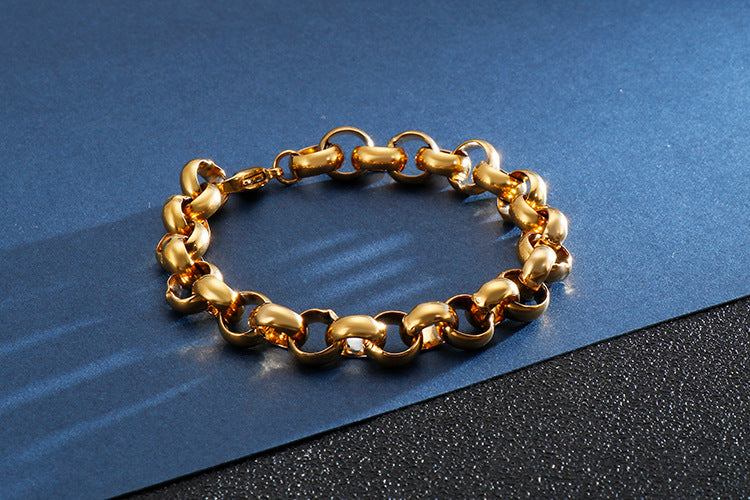 Mens Punk Style Steel Bracelet 23cm
