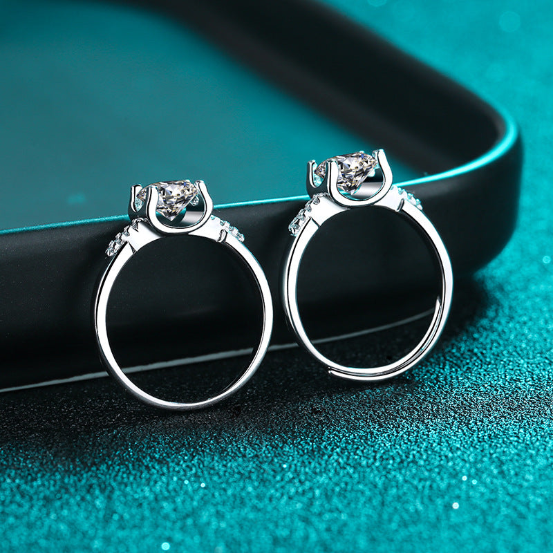 1 Carat Moissanite Proposal Women Ring Gift