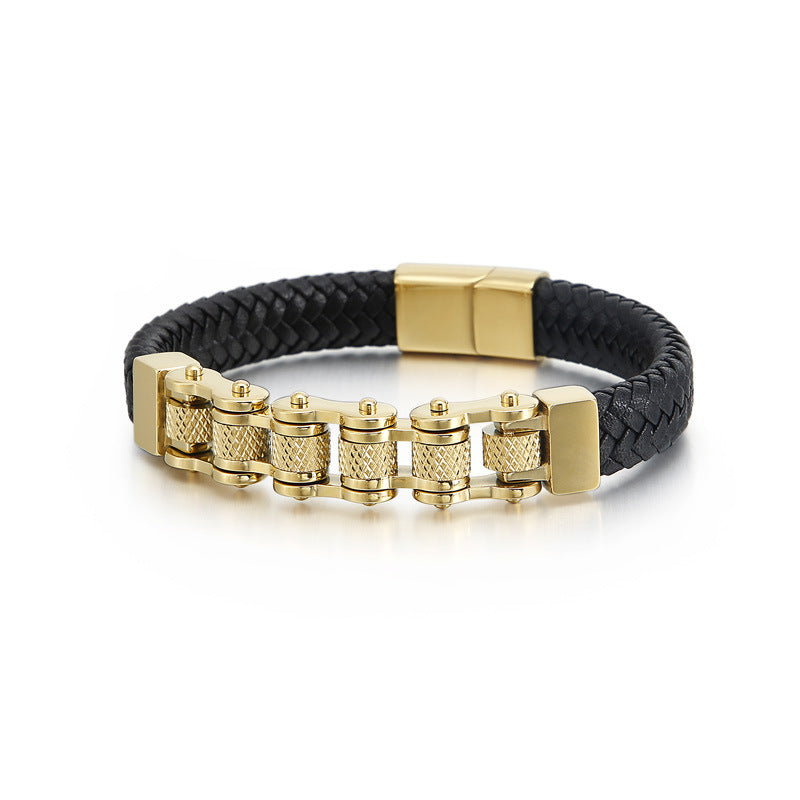 Personalized Mens Bike Chain Bracelet 21.5cm