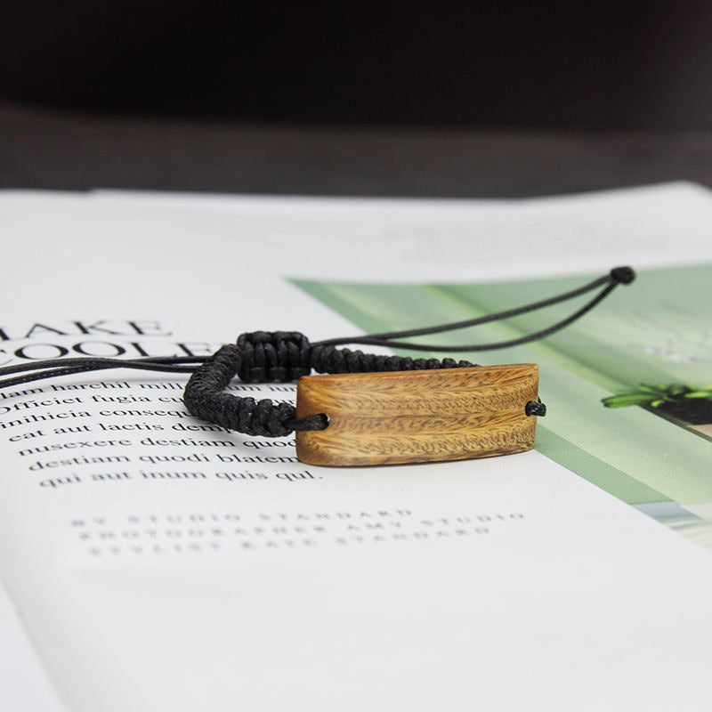 Engraved Wooden Couple Promise Bracelets