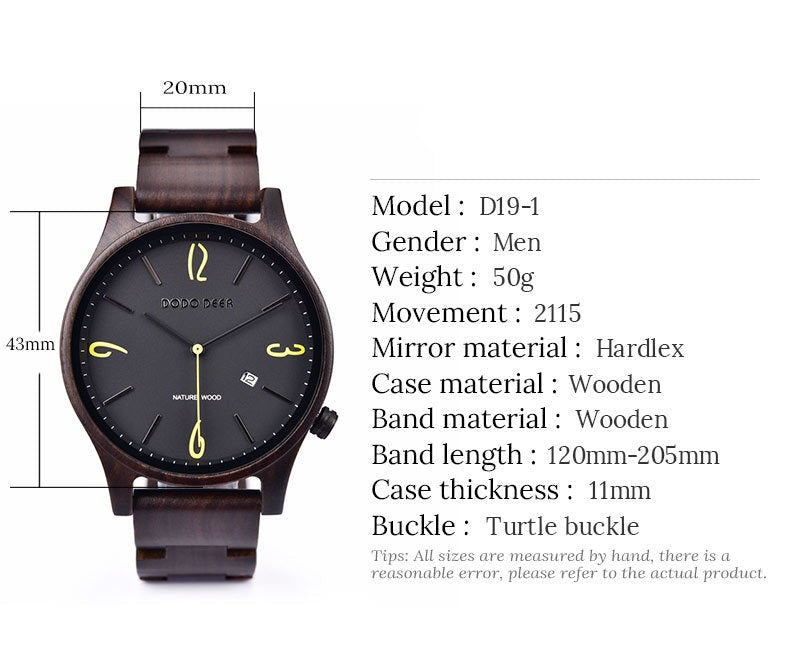 Matching Wood Couple Watch Set with Custom Engraving