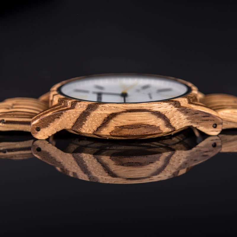 Matching Wood Couple Watch Set with Custom Engraving