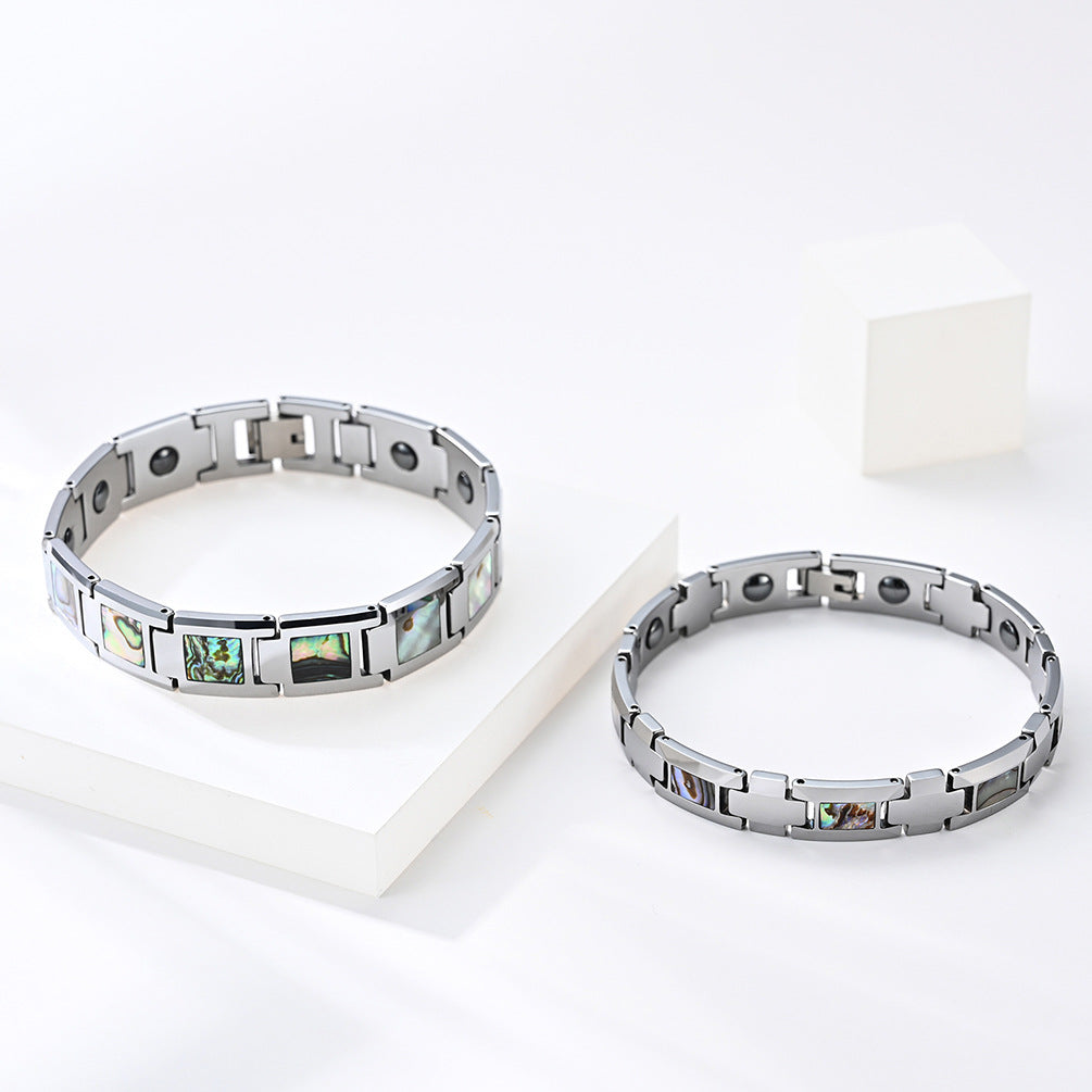 Mens Name Bracelet Magnetic Tungsten 14cm