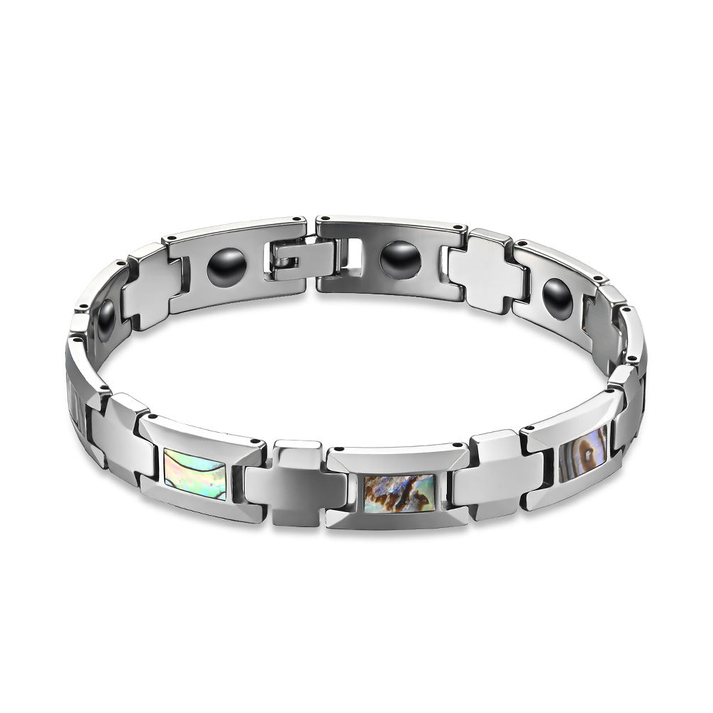 Mens Name Bracelet Magnetic Tungsten 14cm