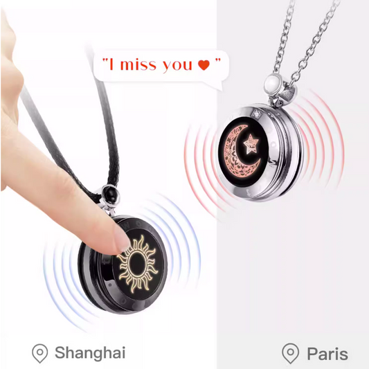 Sun and Moon Bond Touch Distance Relationship Gift Necklaces