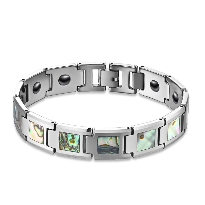 Mens Name Bracelet Magnetic Tungsten 14cm