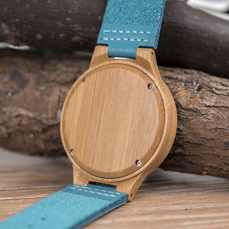 Matching Couple Watch Set made of Bamboo Wood