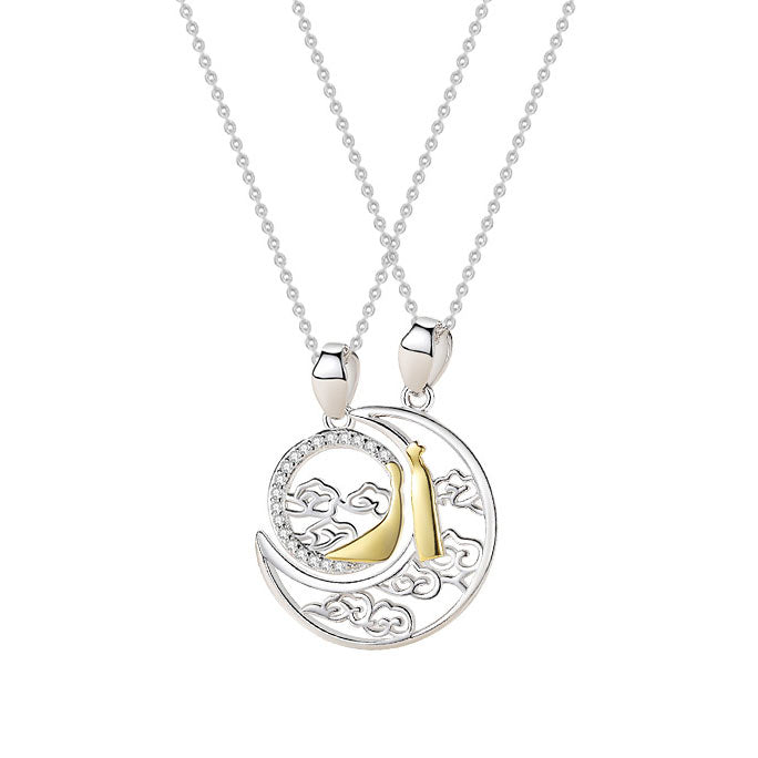 Sun and Moon Couple Relationship Necklaces Set