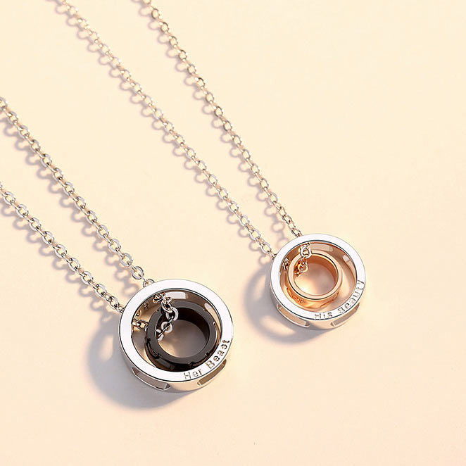 His Beauty Her Beast Promise Necklaces Anniversary Gift