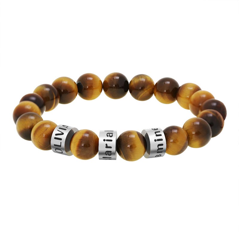 Tiger Eye Beads Bracelet for Dad