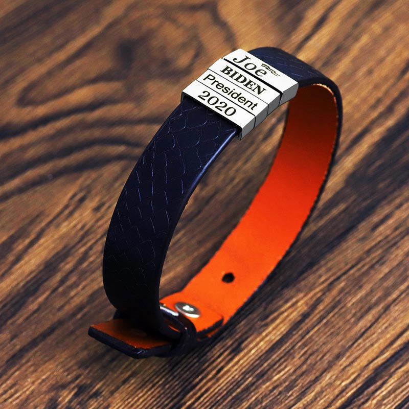Custom Engraved Mens Charm Bracelet