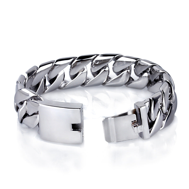 Cuban Chain Mens Bracelet with Names Engraved