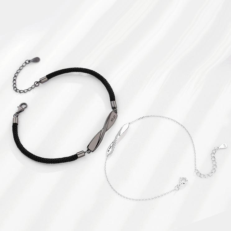 Personalized Infinity Charms Matching Bracelets for 2