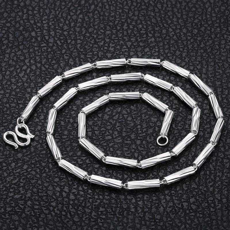 Mens Stylish Chain Necklace Sterling Silver