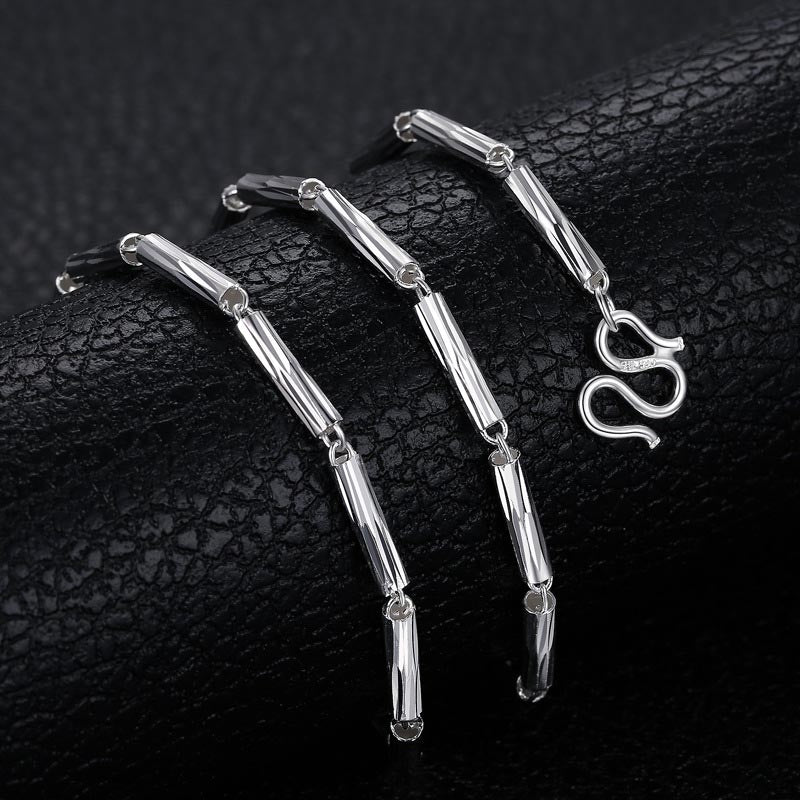 Mens Stylish Chain Necklace Sterling Silver