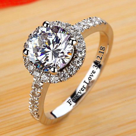 1.5 Carat Lab Diamond Halo Engagement Ring for Her