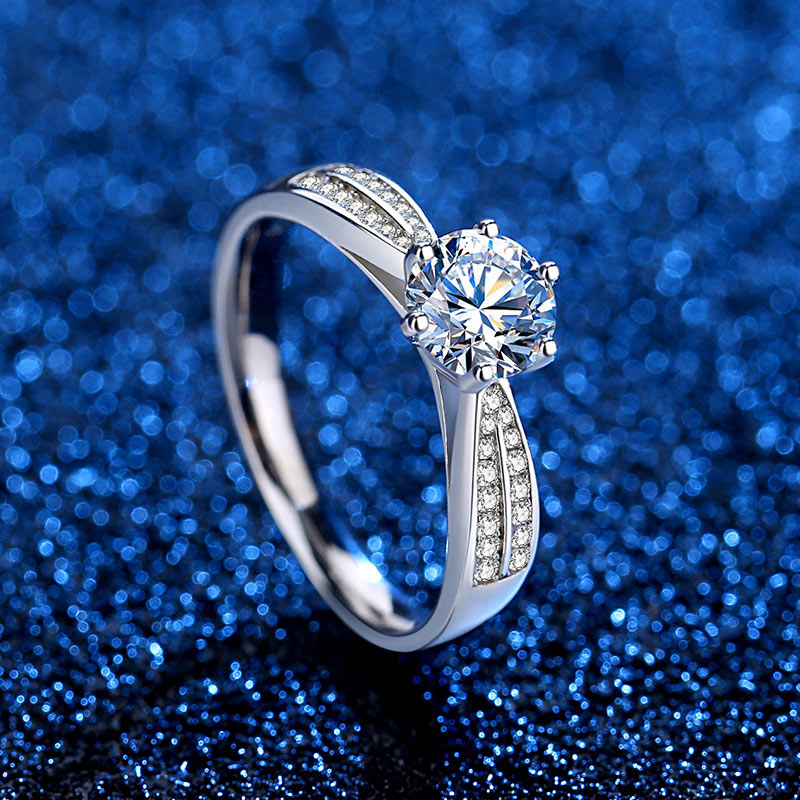 2 Carats Diamond Promise Rings Set with Engraving