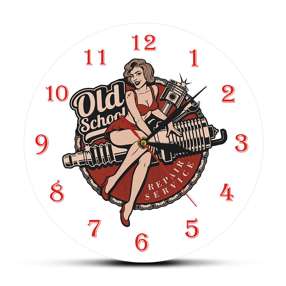 Customized Car Garage Wall Deco Clock
