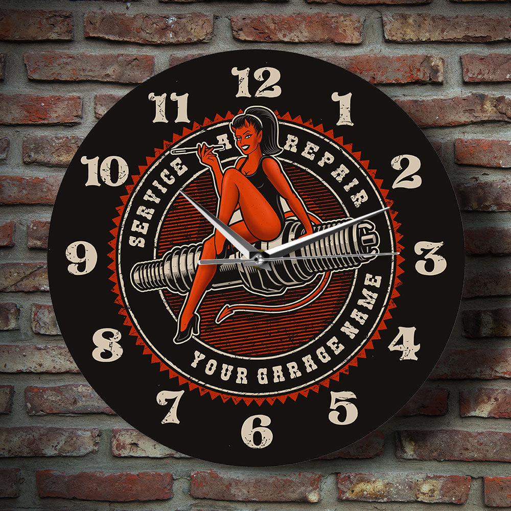Customized Car Garage Wall Deco Clock