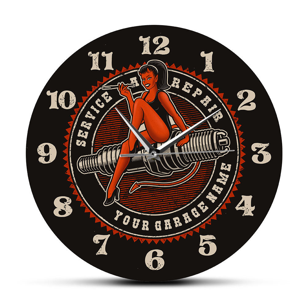 Customized Car Garage Wall Deco Clock
