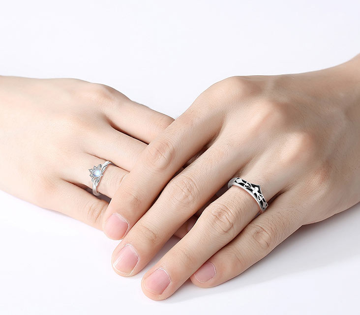 Relationship Rings Anniversary Gift Set for Couple