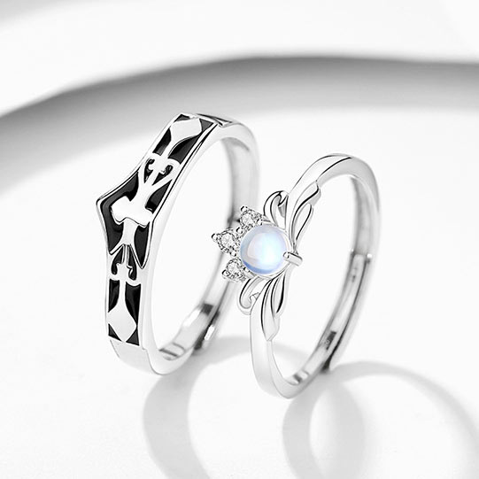 Relationship Rings Anniversary Gift Set for Couple