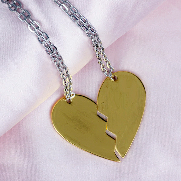 Best Bitches Heart BFF Necklace Set for 2