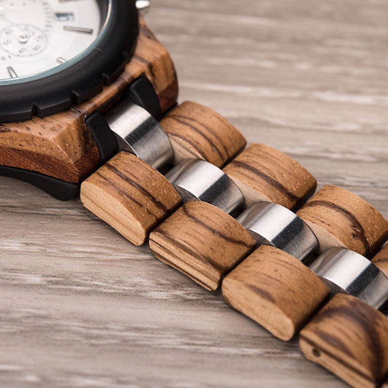 Luminous Wood Multifunctional Couple Watch Set