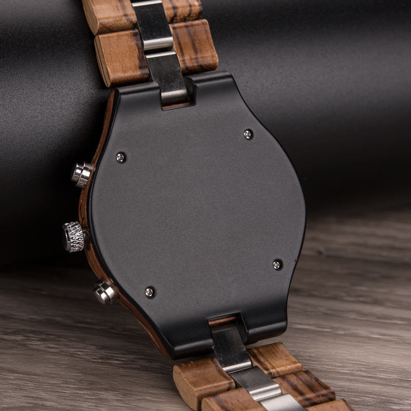 Luminous Wood Multifunctional Couple Watch Set