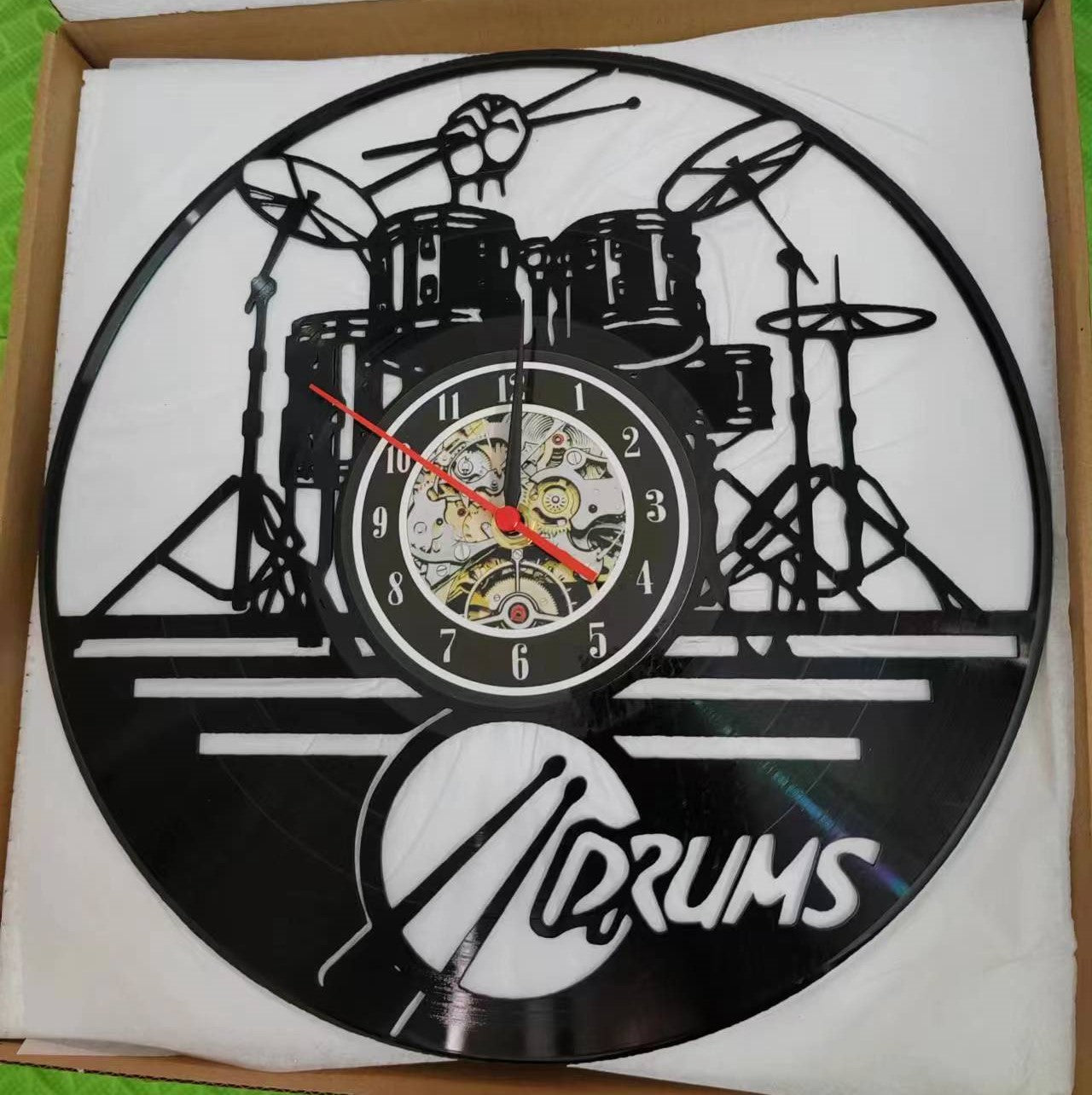 Best Gift for Drummer Band Vinyl Wall Clock