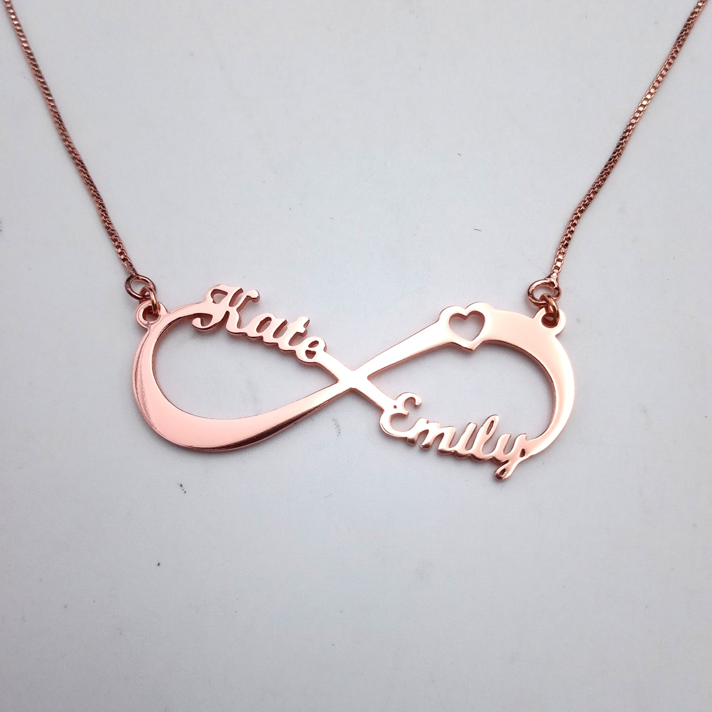 Infinity Heart Name Necklace K Gold Sterling Silver