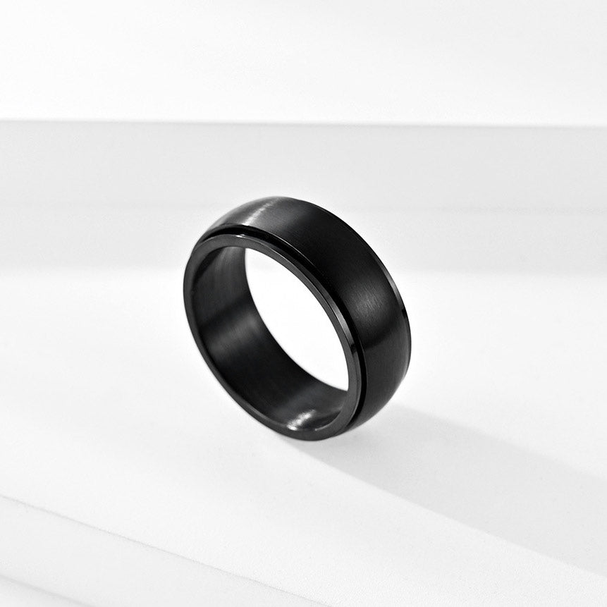 Engraved Mens Spinner Fidget Ring