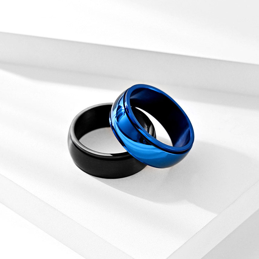Engraved Mens Spinner Fidget Ring