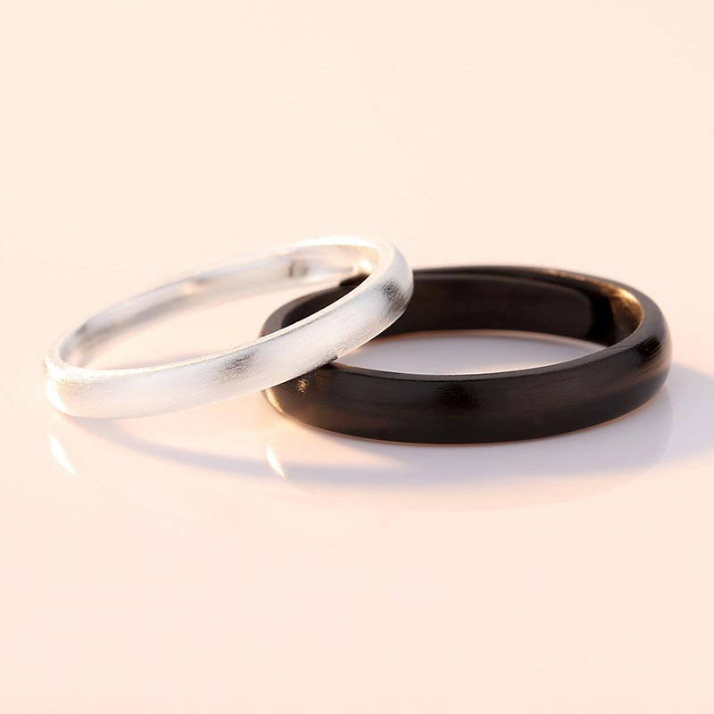 Custom Matte Couple Wedding Bands for 2