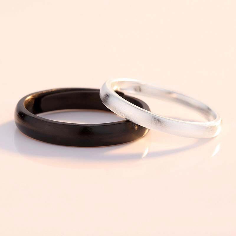 Custom Matte Couple Wedding Bands for 2
