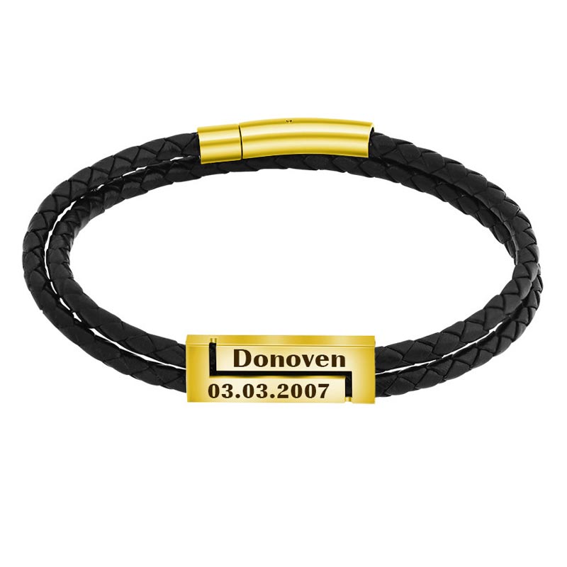 Personalized Engraved Promise Bracelet for Men