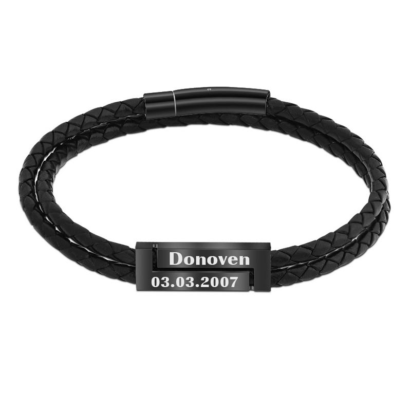 Personalized Engraved Promise Bracelet for Men