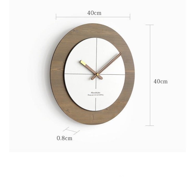 Modern Nordic Circular Analog Silent Wall Clock